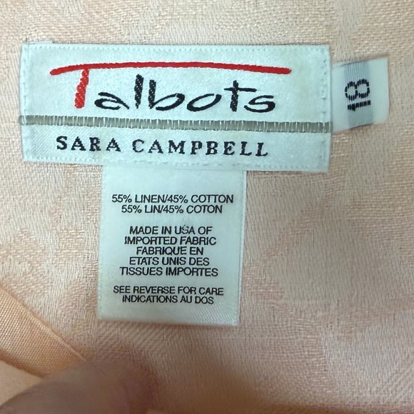 Talbots pastel pink short sleeves feminine brocade mini dress Plus size 18 - Picture 15 of 16